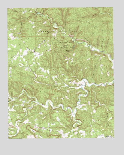 Fiftysix, AR USGS Topographic Map