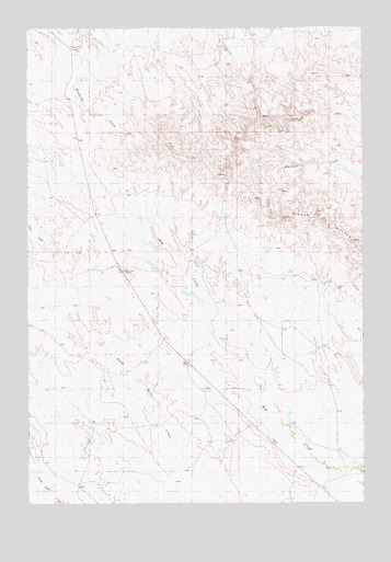 Finger Buttes West, MT USGS Topographic Map