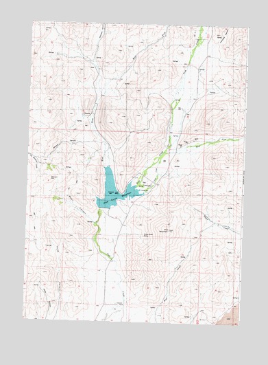 Fish Creek Reservoir, ID USGS Topographic Map