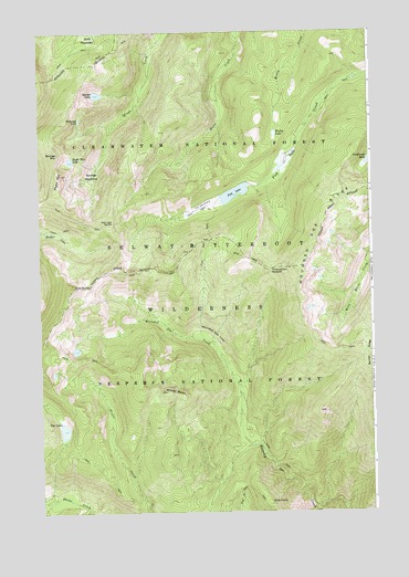 Fish Lake, ID USGS Topographic Map