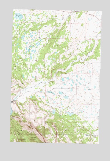 Fish Lake, MT USGS Topographic Map