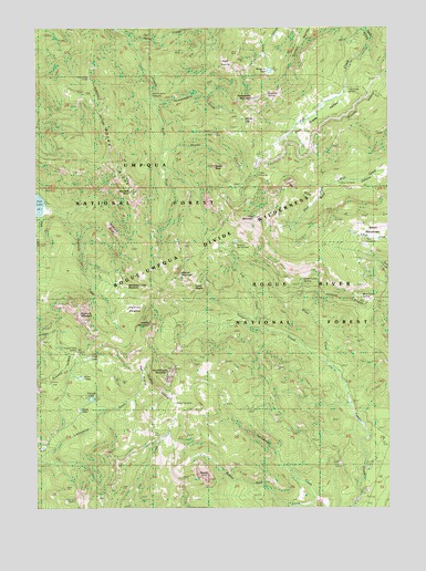 Fish Mountain, OR USGS Topographic Map