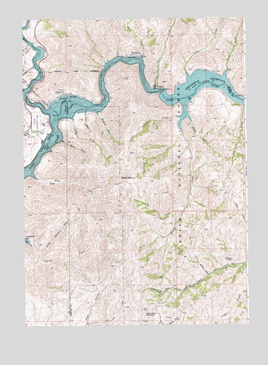 Arrowrock Dam, ID USGS Topographic Map