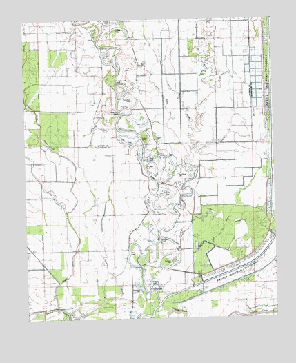 Fishhook Lake, MS USGS Topographic Map