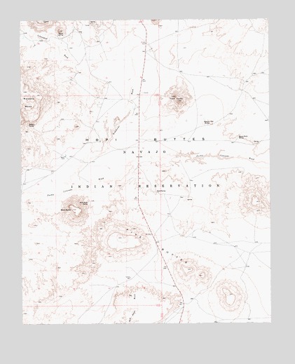 Five Buttes, AZ USGS Topographic Map