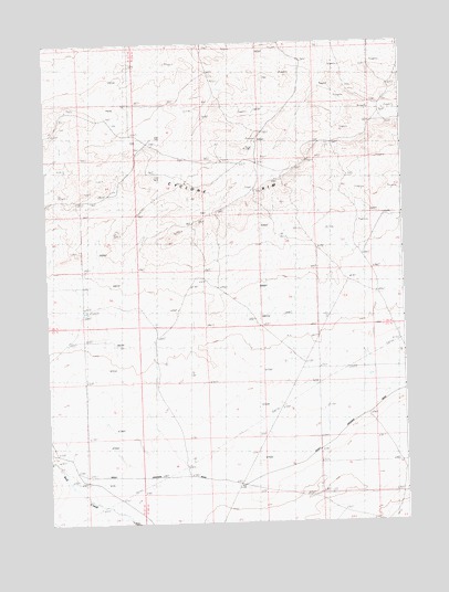 Five Fingers Butte NE, WY USGS Topographic Map