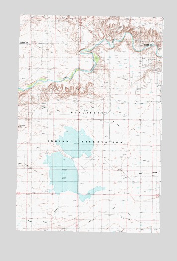 Flag Butte, MT USGS Topographic Map