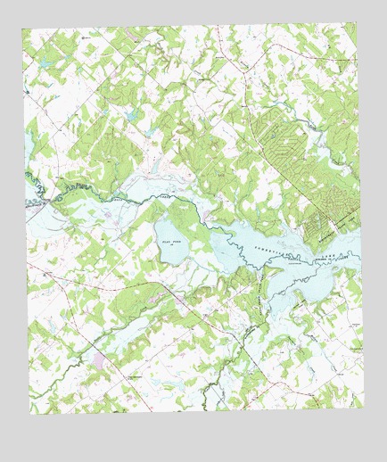 Flag Pond, TX USGS Topographic Map