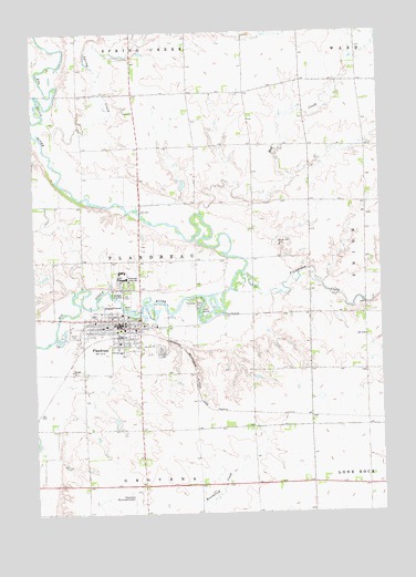 Flandreau, SD USGS Topographic Map