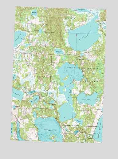 Flat Lake, MN USGS Topographic Map