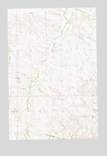 Flat Rock Butte, ND USGS Topographic Map