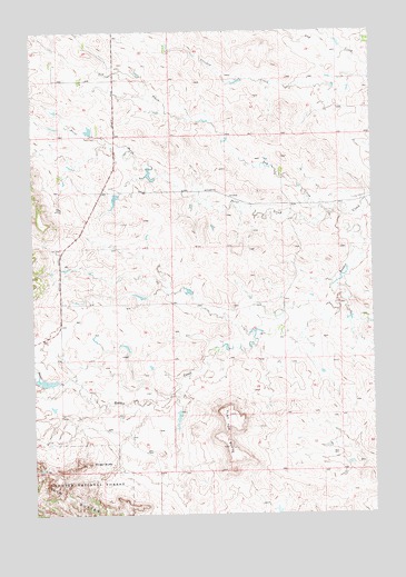 Flat Top Butte, SD USGS Topographic Map