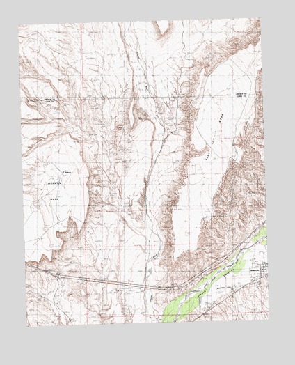 Flat Top Mesa, NV USGS Topographic Map
