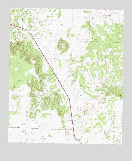 Flat Top Mountain, TX USGS Topographic Map