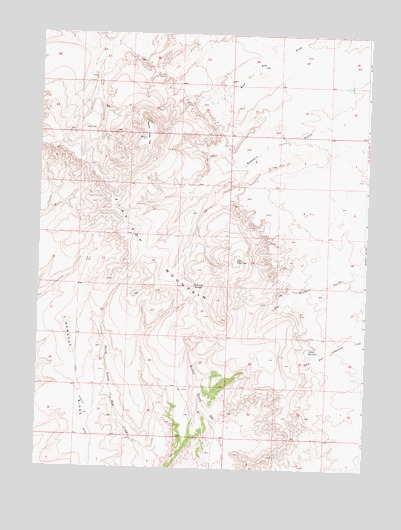 Flat Top Mountain, WY USGS Topographic Map