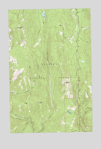 Flatiron Mountain, MT USGS Topographic Map