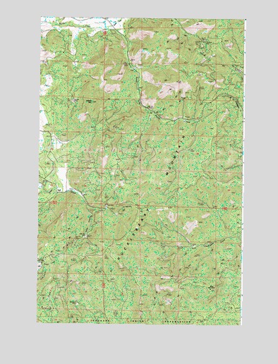 Adams Mountain, WA USGS Topographic Map