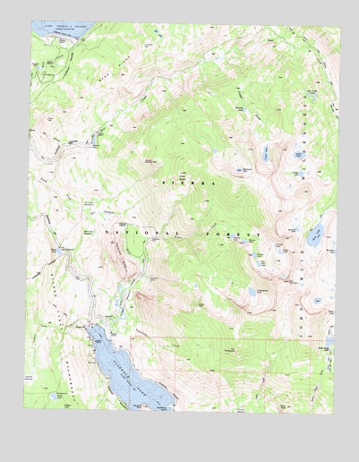Florence Lake, CA USGS Topographic Map