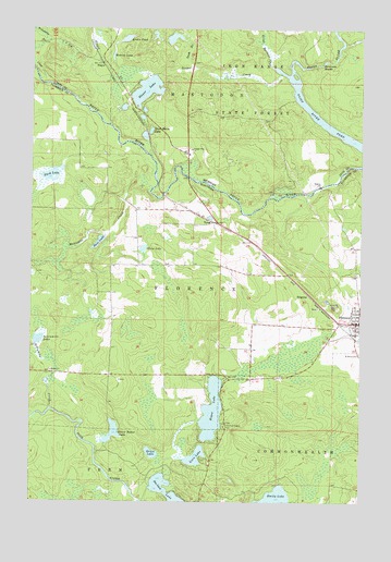 Florence West, WI USGS Topographic Map