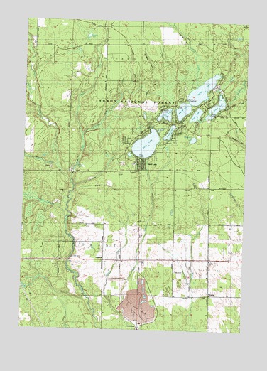 Floyd Lake, MI USGS Topographic Map