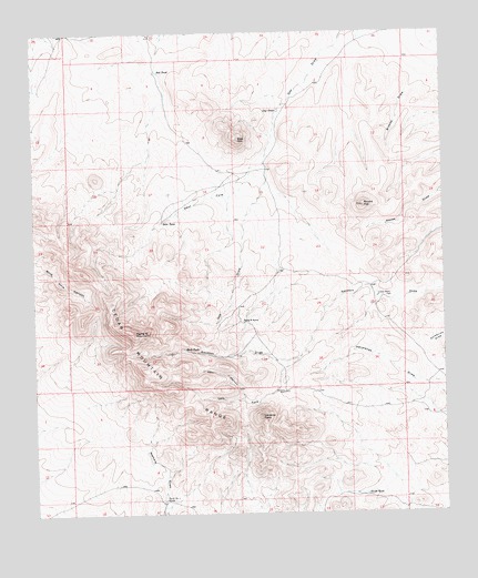 Flying W Mountain, NM USGS Topographic Map