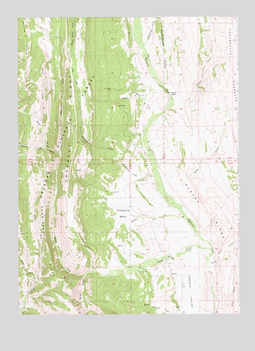 Fontenelle Basin, WY USGS Topographic Map