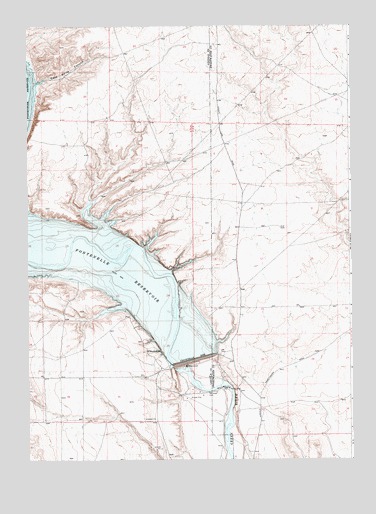 Fontenelle Reservoir SE, WY USGS Topographic Map