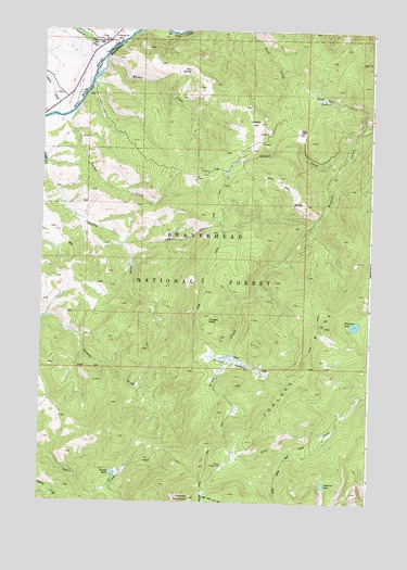 Foolhen Mountain, MT USGS Topographic Map