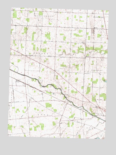 Foraker, OH USGS Topographic Map