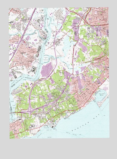 Arthur Kill, NY USGS Topographic Map