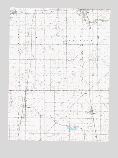 Forrest South, IL USGS Topographic Map