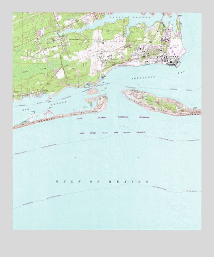 Fort Barrancas, FL USGS Topographic Map