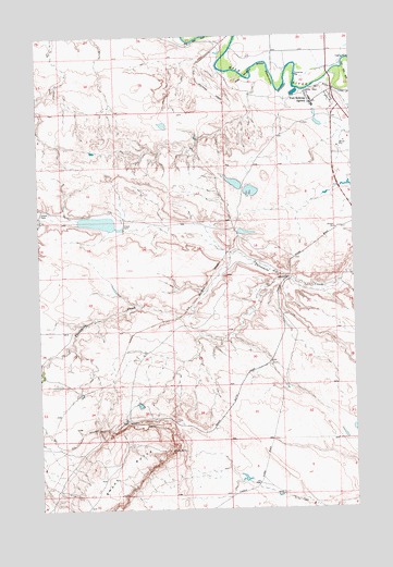 Fort Belknap Agency, MT USGS Topographic Map