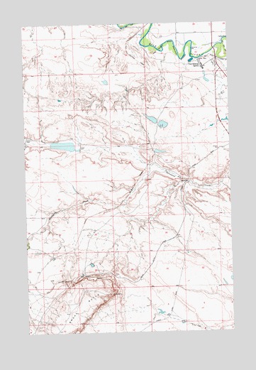Fort Belknap Agency, MT USGS Topographic Map