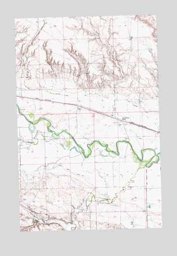 Fort Belknap Siding, MT USGS Topographic Map