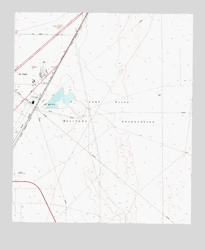 Fort Bliss NE, TX USGS Topographic Map