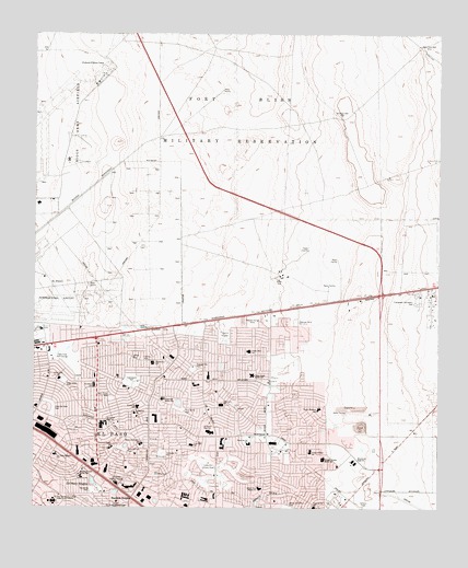 Fort Bliss SE, TX USGS Topographic Map