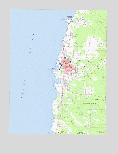 Fort Bragg, CA USGS Topographic Map
