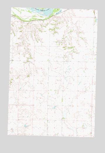 Fort Clark, ND USGS Topographic Map