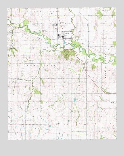 Fort Cobb, OK USGS Topographic Map