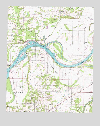 Fort Coffee, OK USGS Topographic Map