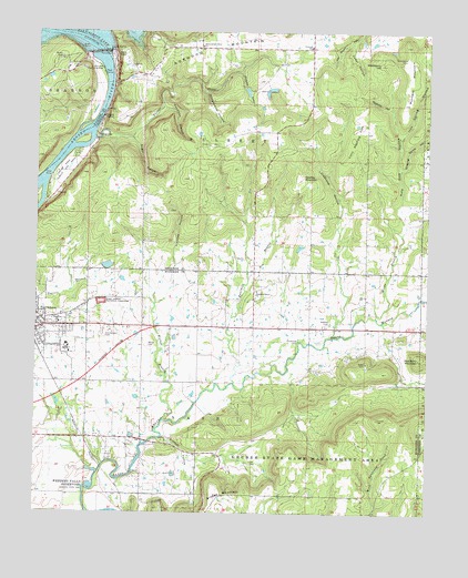 Fort Gibson Dam, OK USGS Topographic Map