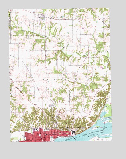 Fort Madison, IA USGS Topographic Map