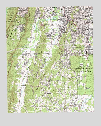 Fort Oglethorpe, GA USGS Topographic Map