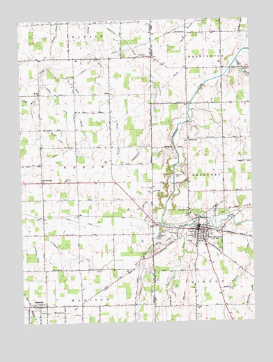 Fort Recovery, OH USGS Topographic Map