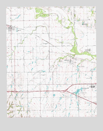 Fort Reno, OK USGS Topographic Map