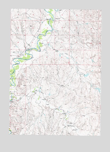Fort Reno, WY USGS Topographic Map