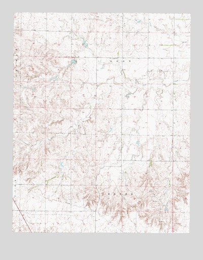 Fort Supply NE, OK USGS Topographic Map