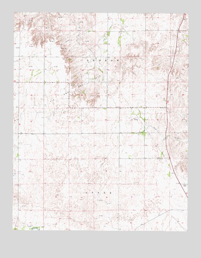 Fort Supply NW, OK USGS Topographic Map