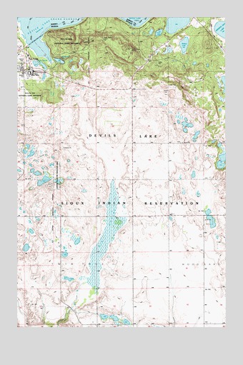 Fort Totten, ND USGS Topographic Map